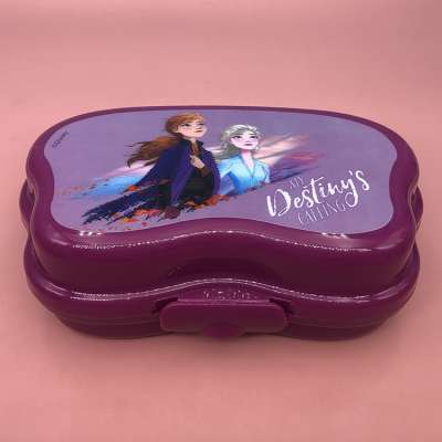 Customized Household Plastic Food Storage Container Take Away Pp Cute Kids 3D Lenticular Cheap Sandwich Box Lunch Box