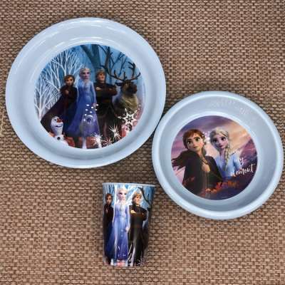 Premium Restaurant Dinner Plates Round Shape 3D Plates Lenticular Small Plastic Food Tray Cheap Plastic Trays