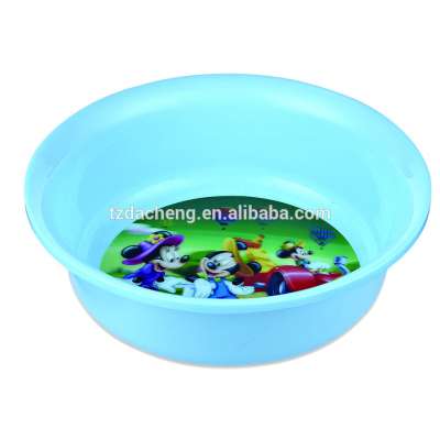 Custom Logo Print Cheap Durable Eco Friendly Color Plastic Wash Hand Basins Bathroom Wash Basin