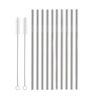 Food Grade Colorful Stainless Steel Metal Drinking Straws Set Wholesale